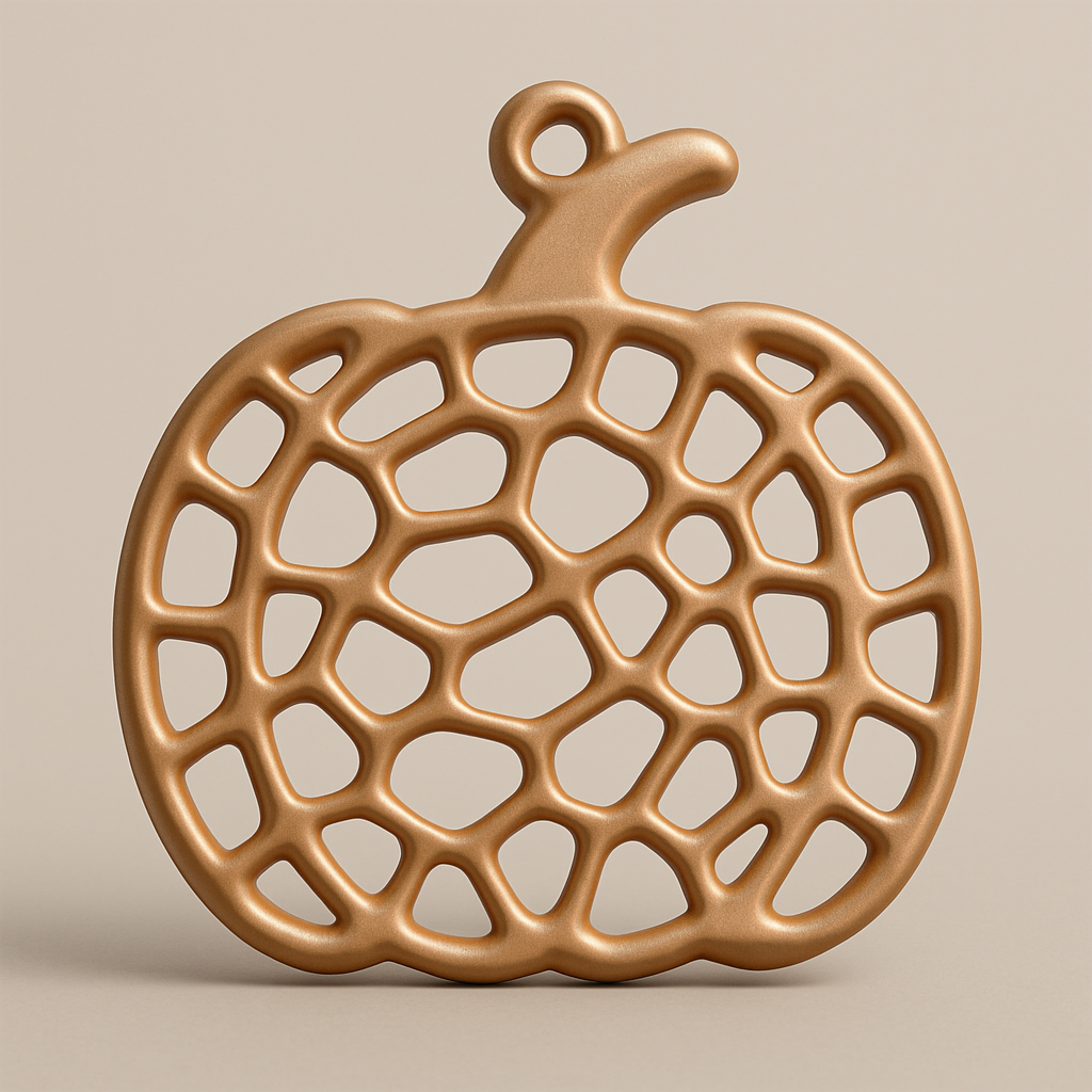 Pumpkin Voronoi Earrings