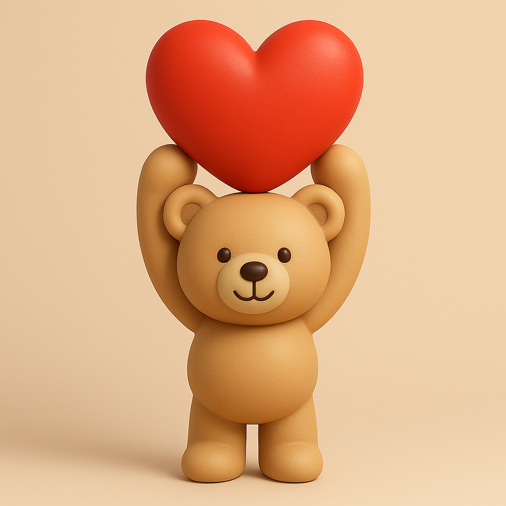 Teddy with heart