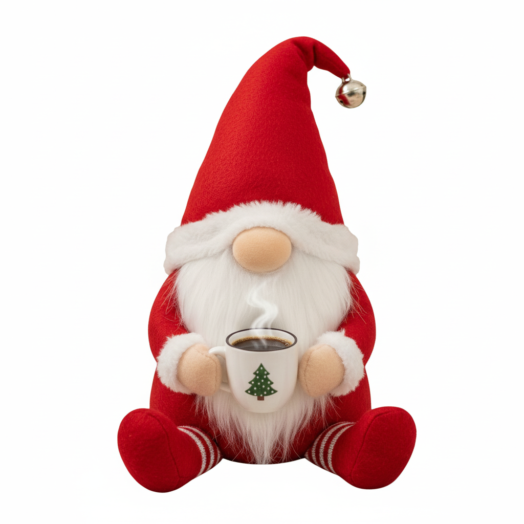 Xmas Gonk with Coffee - Low Res